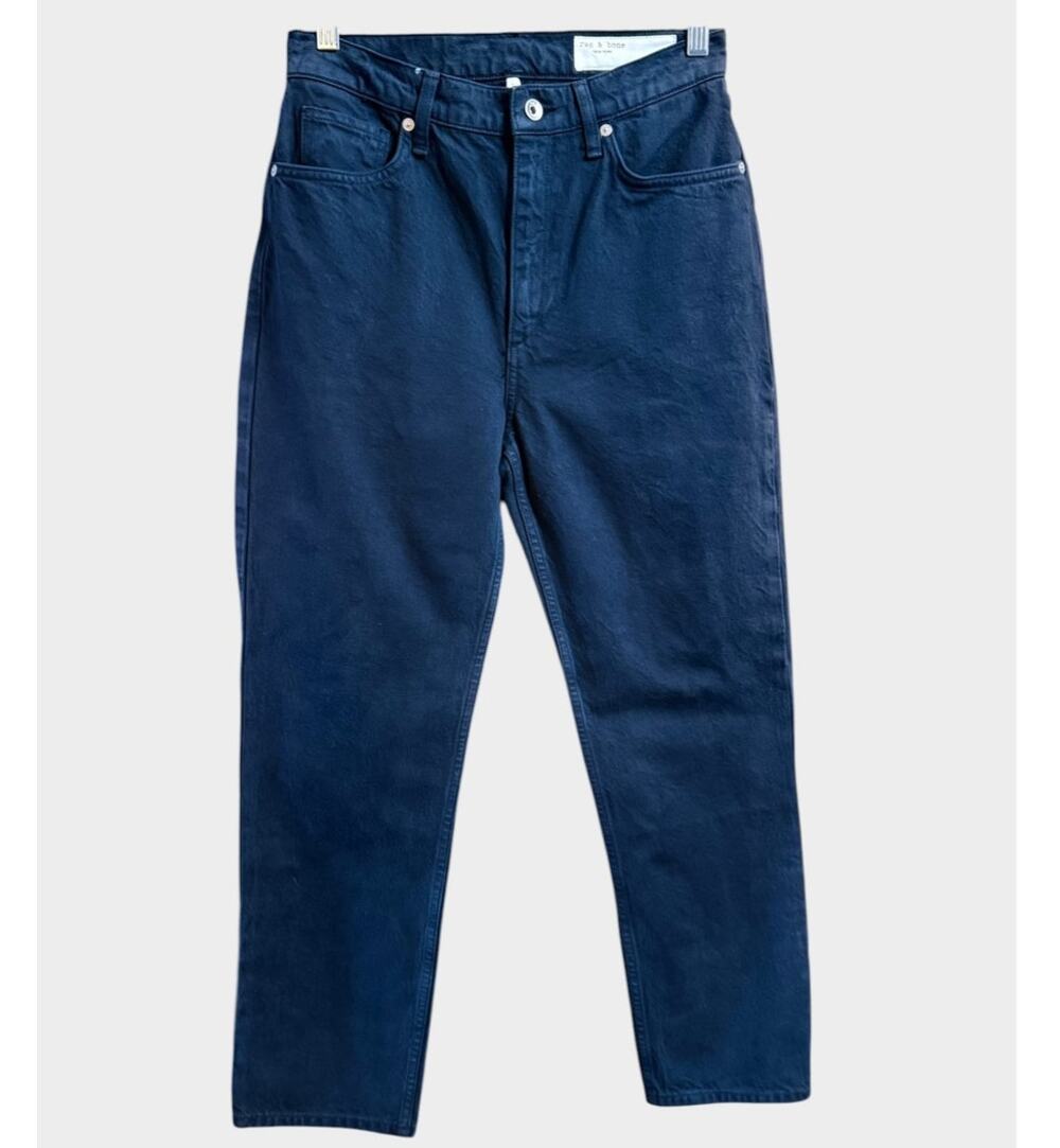 Rag & Bone Wren High Rise Slim Jeans 26 Deep Sea NWT $248 100% Cotton